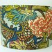 Medium Drum Lampshade Lamp Shade in Schumacher Chiang Mai Dragon - Aquamarine
