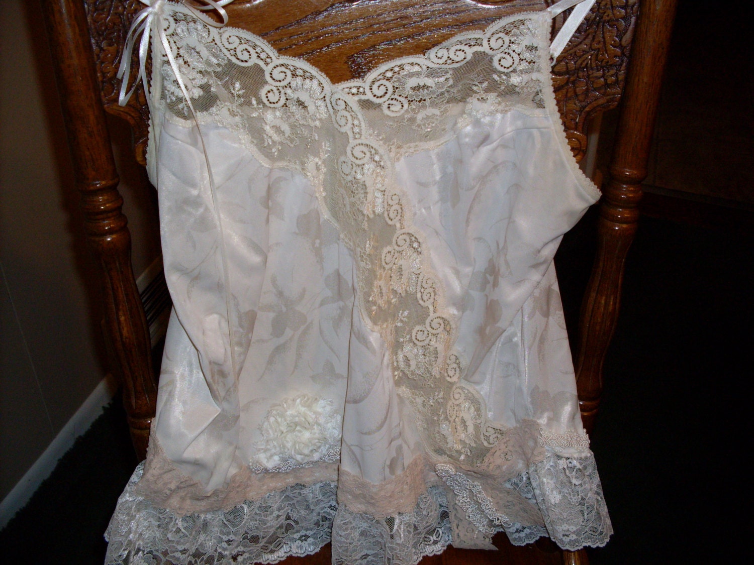 Gypsy boho mori girl french paris bohemian cami vintage lace