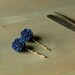 Navy Blue Rosette Bobby Pins . Gifts for her . by ponyupdesigns