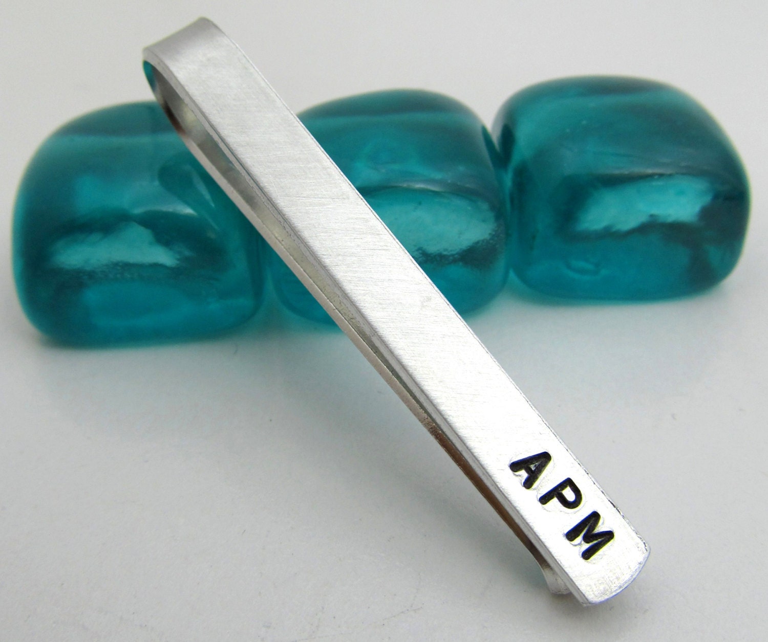 Men's Personalized Tie Clip - Hand Stamped Accessories Tie Bar Custom Mens Gift -  Wedding - Custom Tie Bar Gift for Him (001)