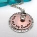 You Are My Sunshine Necklace - Hand Stamped Jewelry - Mixed Metal with Cold Connections - Riveted - Gift for her