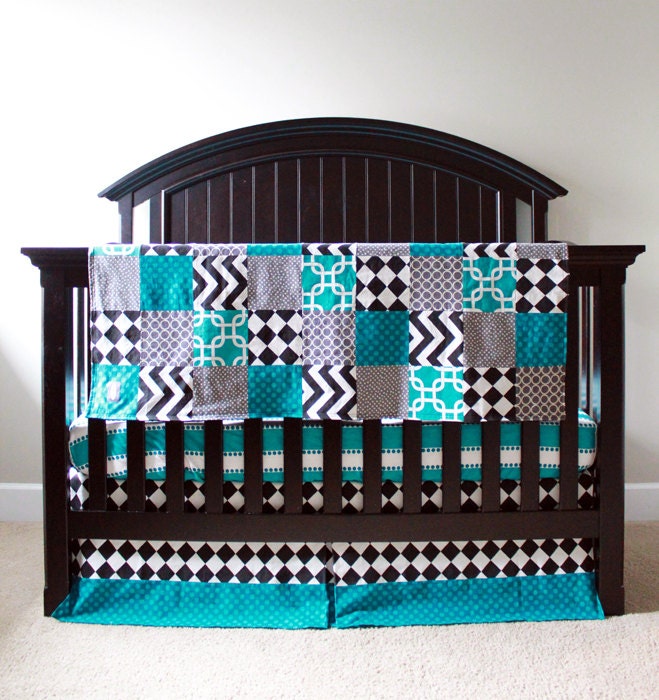 Custom crib baby bedding - Reserved for Jen