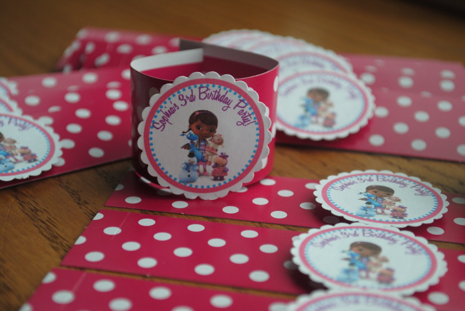 Doc Mcstuffins Napkin Ring Holders, set of 30