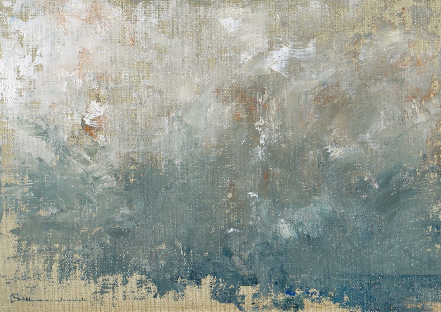 Rain, Snow, Sleet - Original Oil Painting by Seminary Road Artists