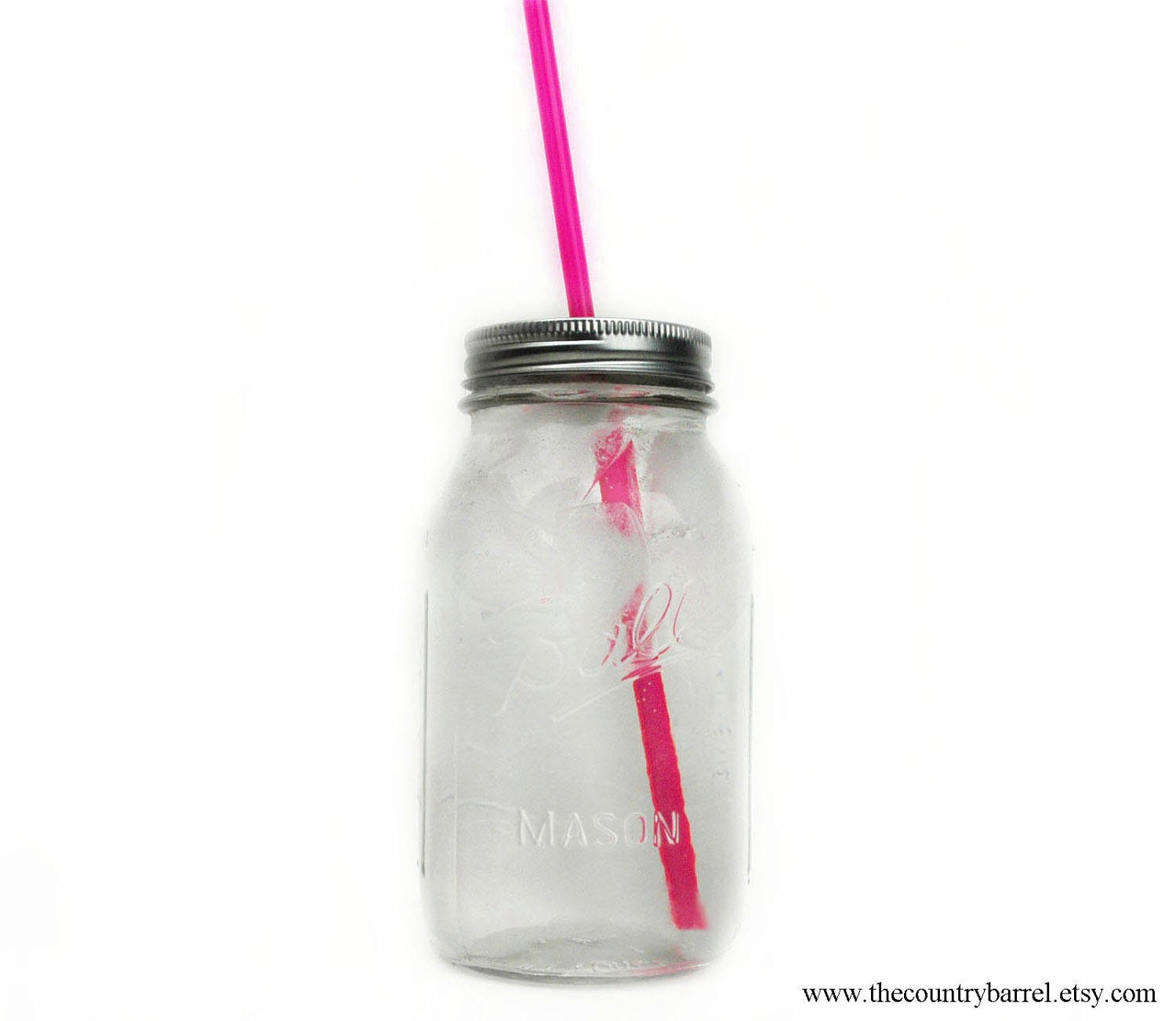 Large Mason Jar Tumbler - Pink