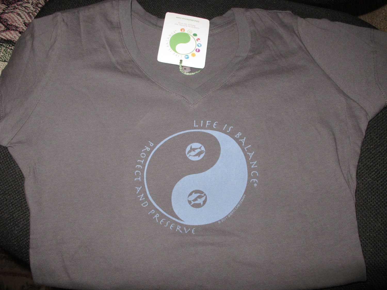 Protect and Preserve Inspirational Ocean Eco  V-Neck T-Shirt