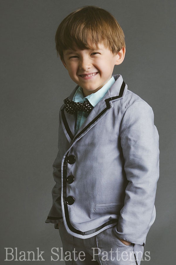 Basic Blazer Sewing PDF Pattern Boy Girl Baby Toddler 18m 2T 3T 4T 5 6 7 8