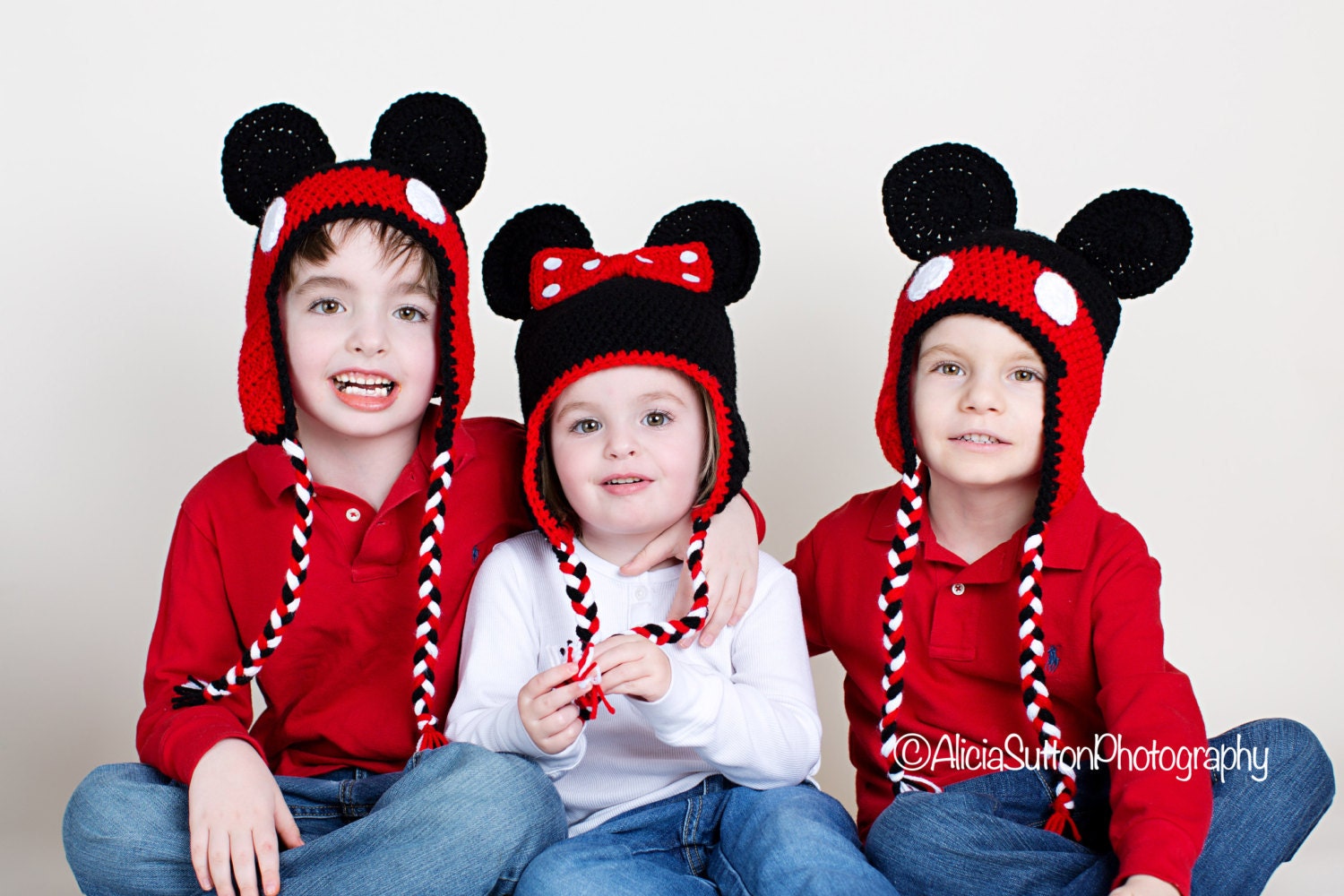 Mickey or Minnie Mouse Hat - Available in Any Size or Color Combination