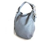 Handmade vegan leather handbag purse light Blue -  the Delen - new collection 20% launch discount