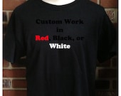 1 1/2" Letters on Black - Fully Customized 80s Style T-Shirt