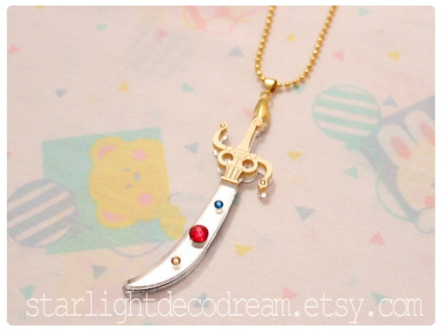 PRE ORDER Sailor Uranus Space Sword Talisman Sailor Moon Inspired Fanart Acrylic Necklace for Mahou Kei, Magical Girl Lover Fashion