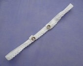 White Lace Interchangeable Double Snap Headband - Perfect Baby Shower Gift