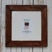 The old Armoire  12x12 hand painted brown repurposed wood picture frame
