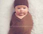 Crochet NEWBORN Sweet Treat Kisses Hat with Fully Customizable Ribbon Wording, Photography Prop