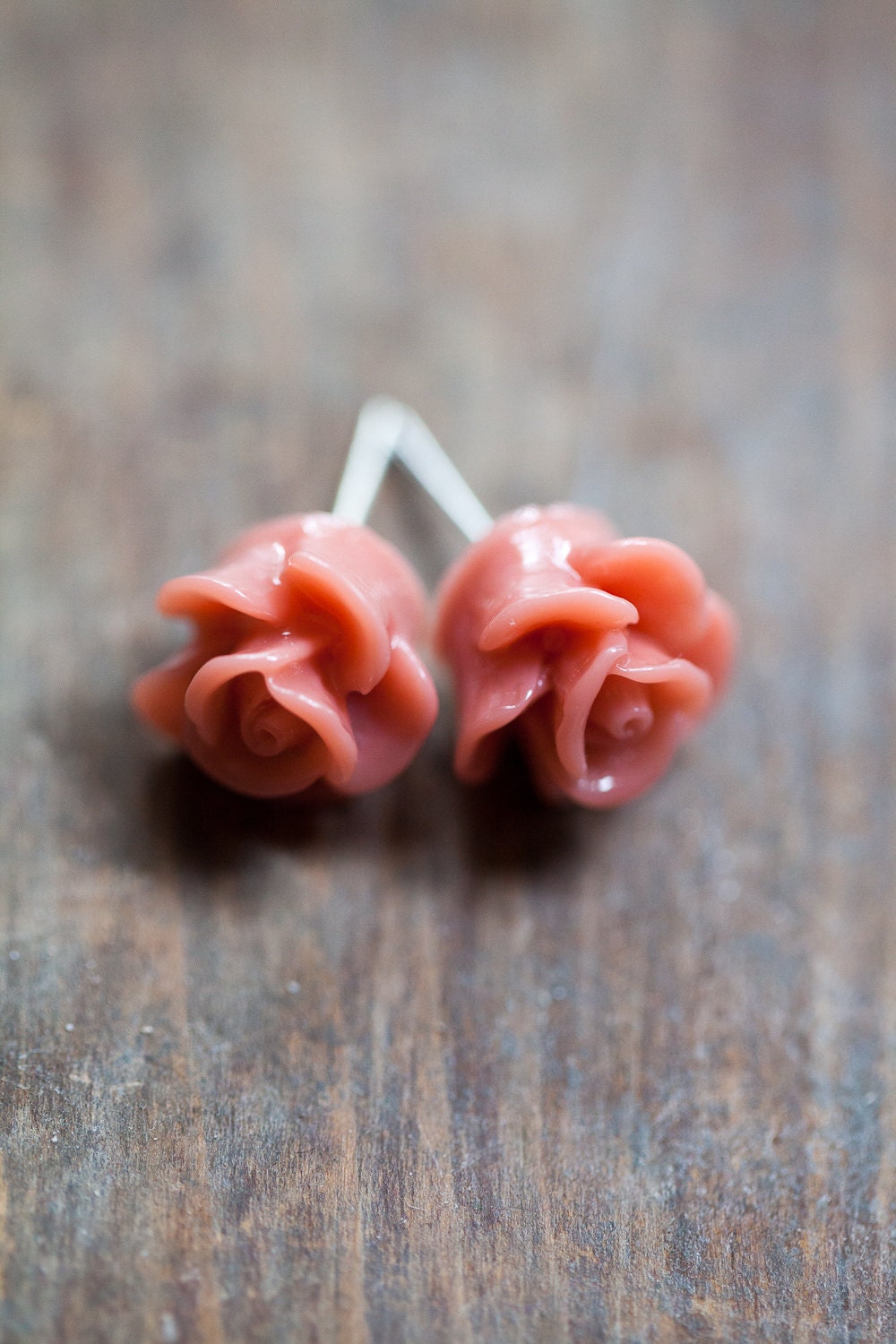 Old Rose Earrings . Cute . Bridal . Wedding . Gift for her . Romantic . Vintage style