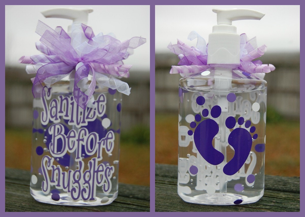 Sanitize Before Snuggles Hand Sanitizer - Baby Gift, Shower Gift, New Mom Gift