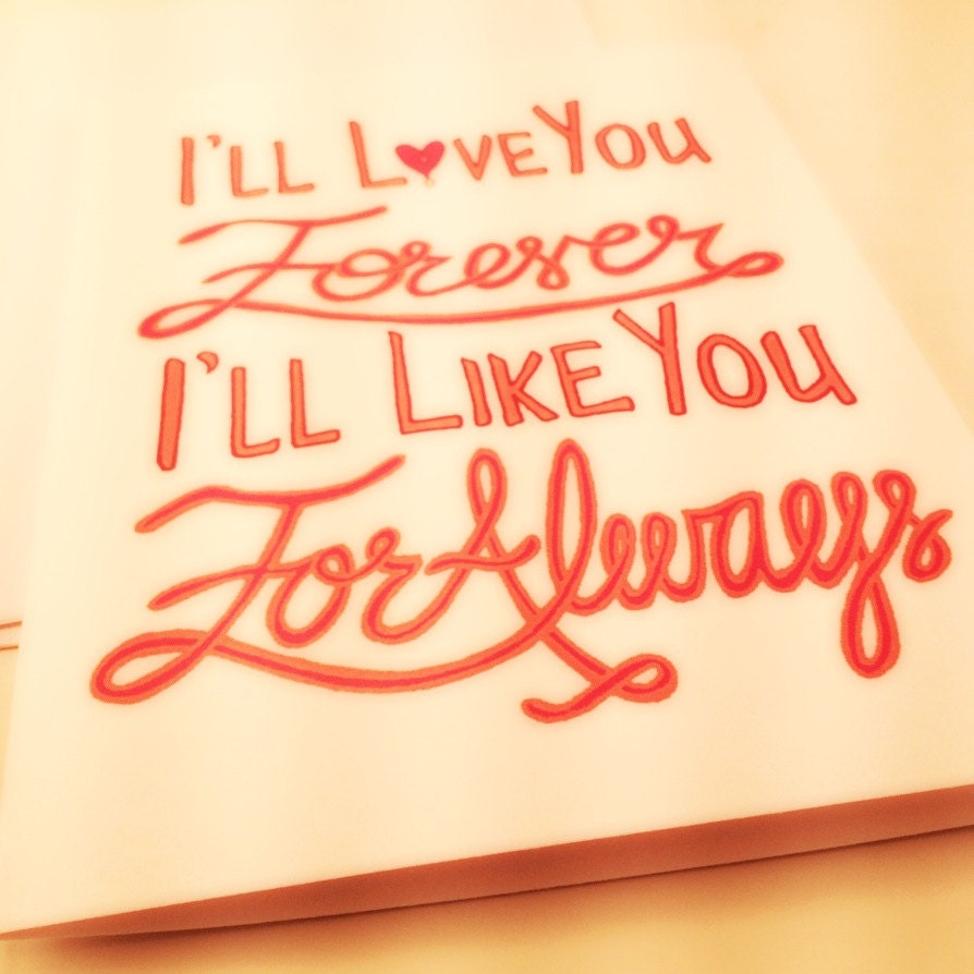 Hand drawn Greeting Card, I Love You, Anniversary, Valentine, Just Because, I'll Love You Forever