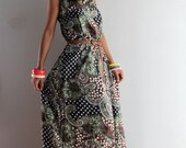 Summer maternity Maxi Dress - Sleeveless paisley dot print dress  : Happy Holiday Collection