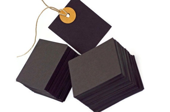 100 Black die cuts . rectangles perfect for making tags . wedding favors or place cards . groom or bachelor parties