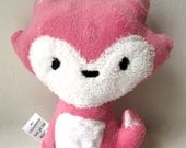 Plush Fox Rattle Pink Girl Woodland Stuffed Animal Toy Baby Gift
