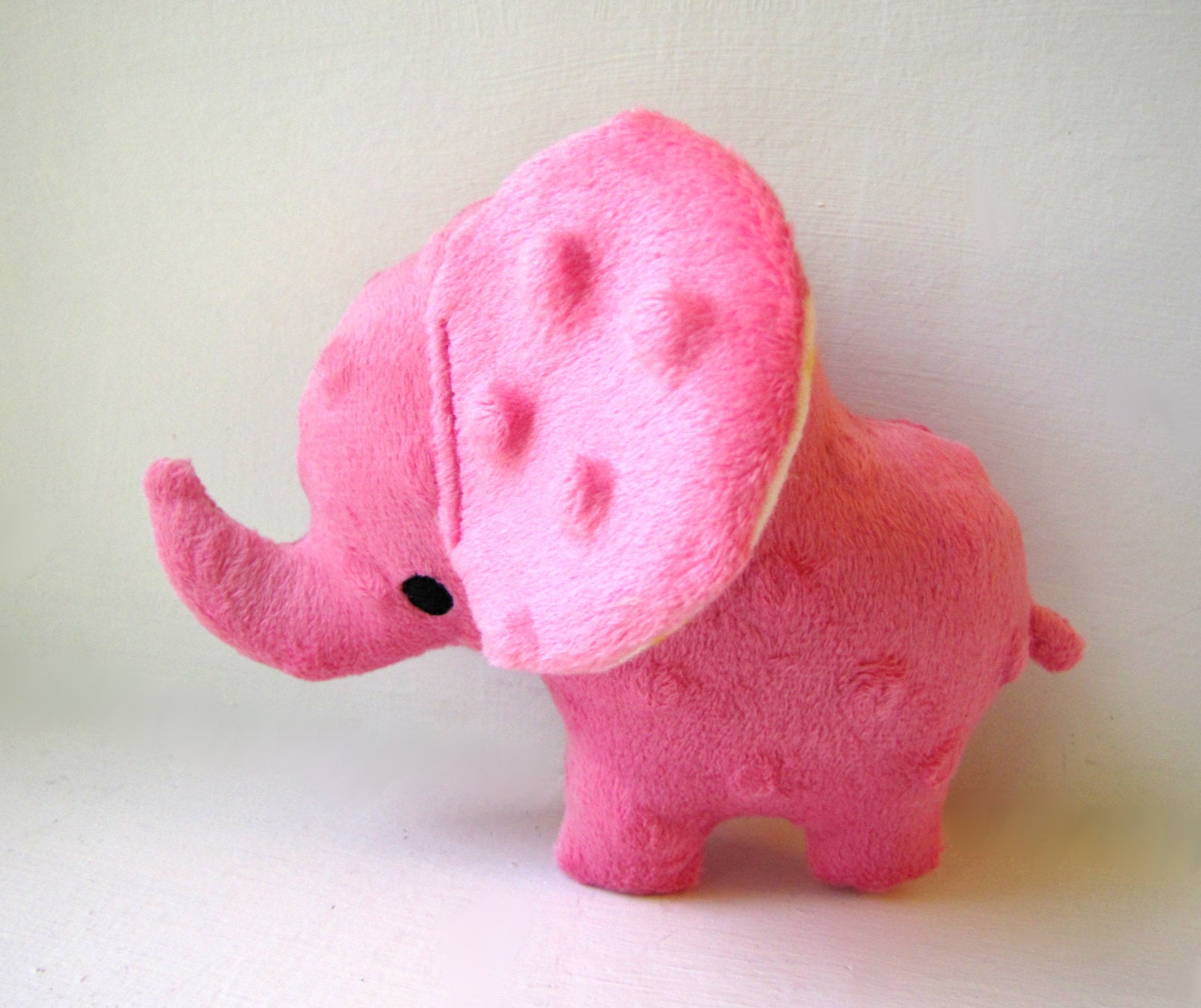 Plush Elephant Rattle Girl Pink Stuffed Animal Toy Baby
