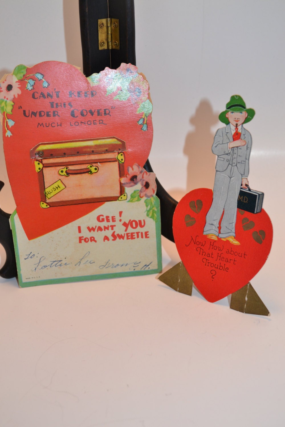 Valentines Cards lot of 2 scrap booking card making valentines day decor
