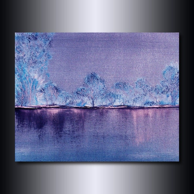 Landscape Print: Monochromatic Blue 5 x 7 Giclee