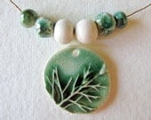 Green Tree Pendant and Beads