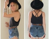 VINTAGE Ralph Lauren High-Cut Cut-Off Denim Shorts