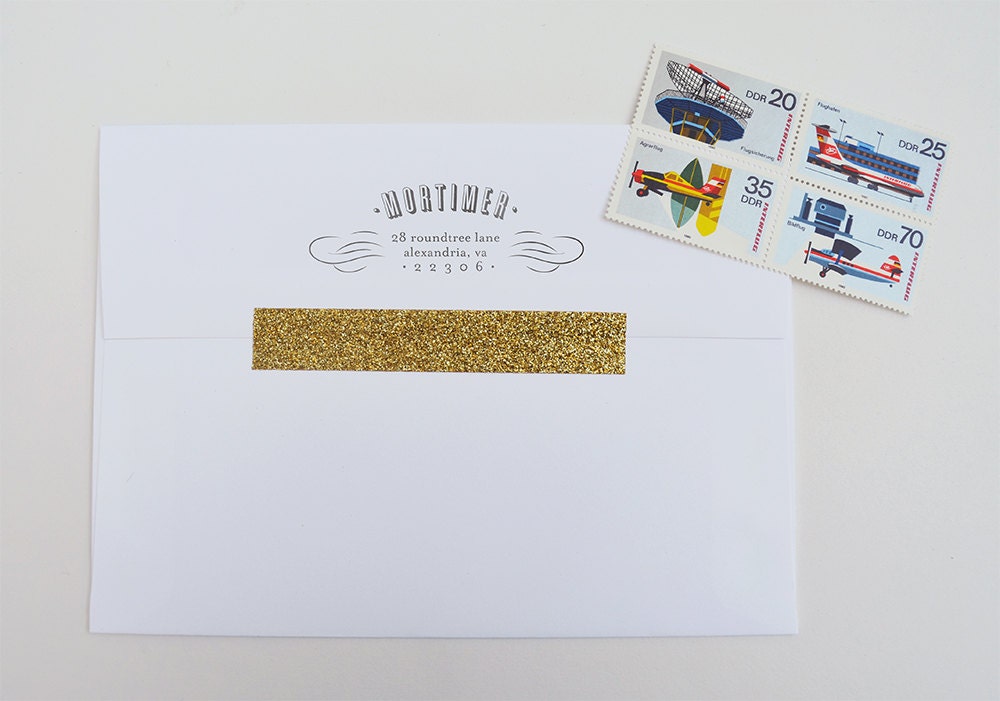 Steampunk Custom Return Address Stamp