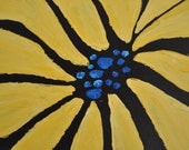 Acrylic Flower Painting on Wood - 12x9