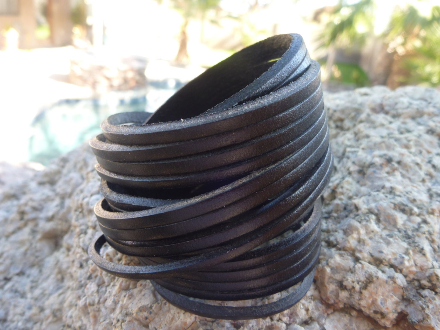 Double Wrap Leather Bracelet