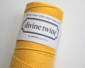 Divine Twine - Full Spool - 240 yards of Solid Yellow - Baker's Twine