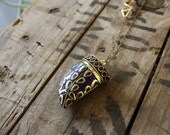 Lapis Short Horn Necklace