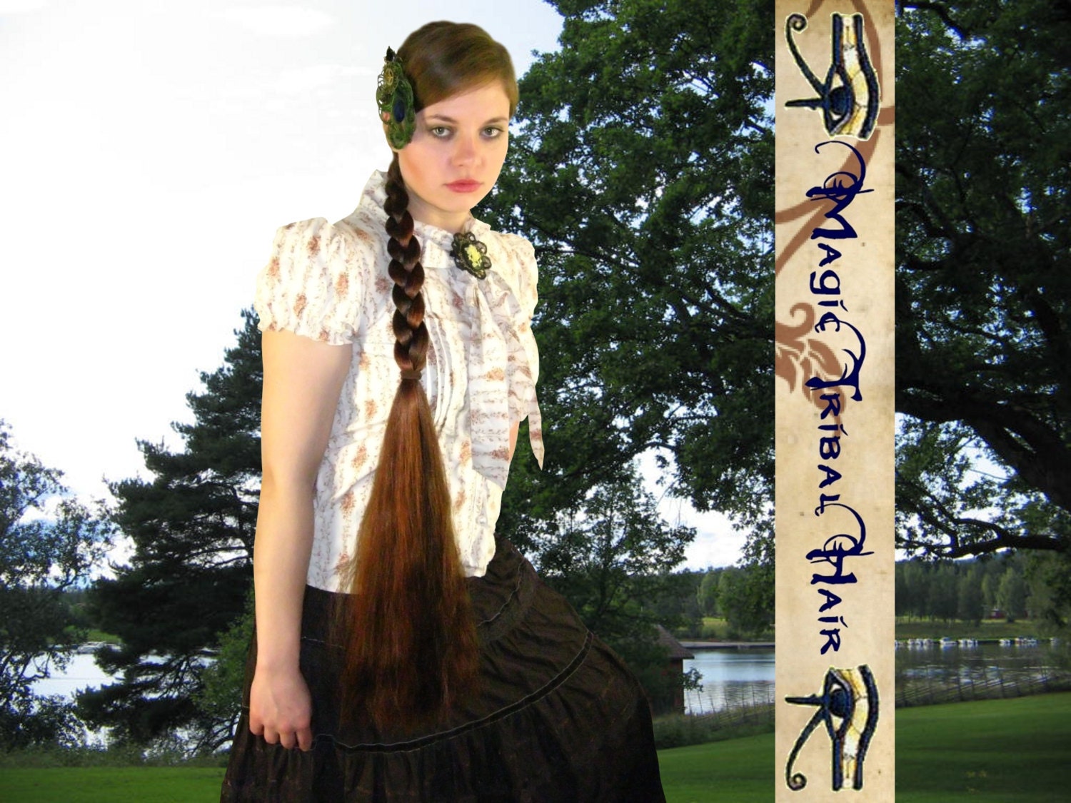 RENAISSANCE BRAID hair fall 36''/90 cm C U S T O M COLOR Game of Thrones wig Steampunk reenactment Tribal Fusion belly dance extension