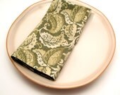 Green Leaves Cloth Napkins, Shades of Green, 18 Inch, Set of Four