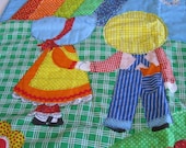vintage Sunbonnet Sue and Sam baby blanket quilt