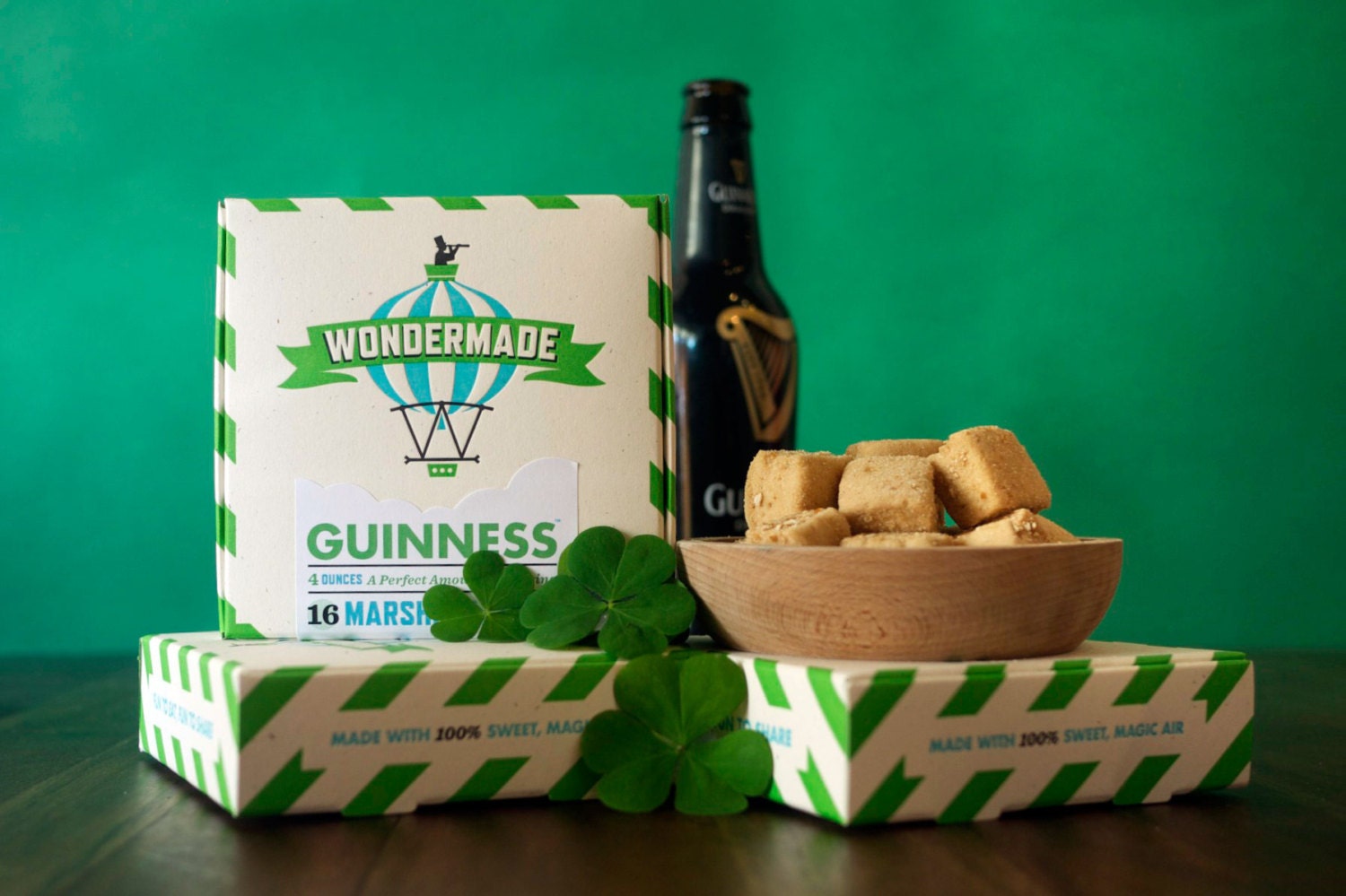 Guinness marshmallows rolled in crushed pretzels - Box of 16