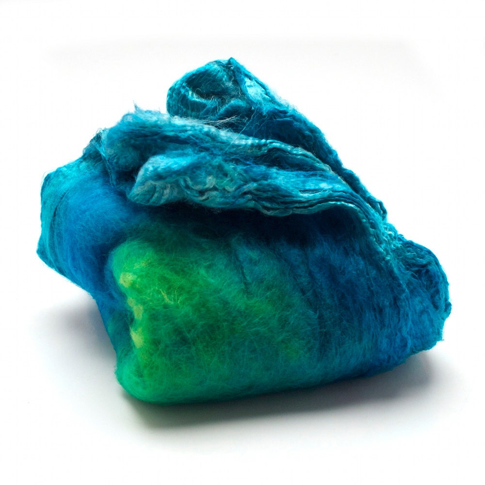 Hand-dyed Silk Mawatas (Hankies) for Spinning or Knitting- 0.8 ounces