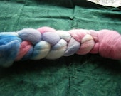 Polwarth combed top 2.95, purples and blues