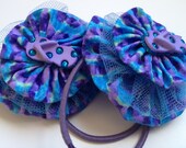 Blue & Purple Flip Flop Ponytail Holders