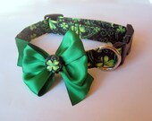 St. Patrick's Day Shamrock Dog Collar size Large