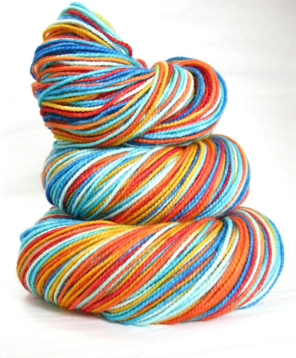 Hand Dyed Yarn - Superwash Merino, Classic Sock Yarn in Southern Italy - Preorder
