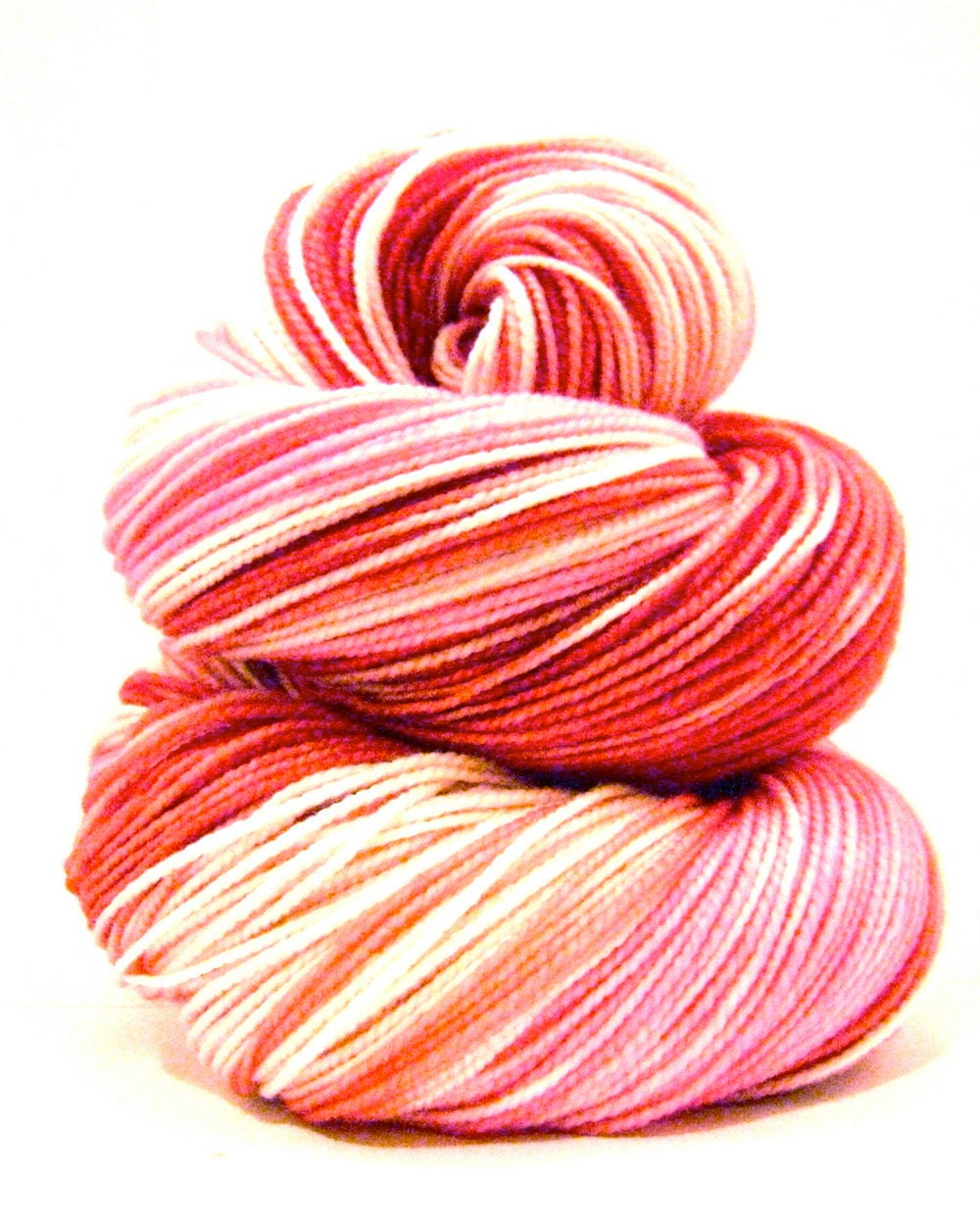 Hand Dyed Yarn - Superwash Merino, Classic Sock Yarn in Cherry Blossom - Preorder.