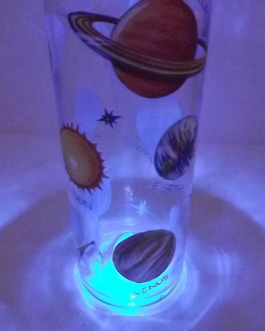 PLANETS Recycled Glass Bottle Accent Lamp/Light-Three Different Lighting Modes