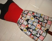 Comic Book Skirt - Pop Art Strip Comic Style - High Waisted Ladies Mini Skirt - Handmade Ready to ship