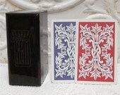 KEM Double Deck Playing Cards Bakelite Case Complete