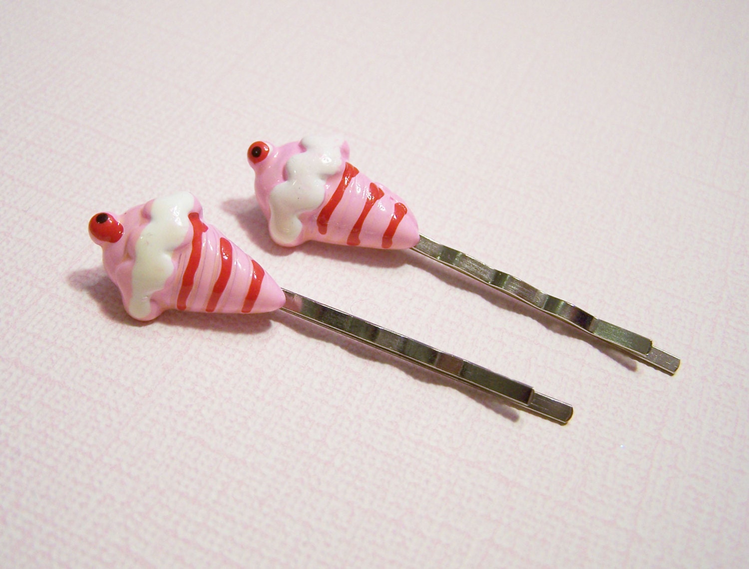 Cute Bobby Pins Ice Cream Hair Clips Set of 2 by mssylsstuff