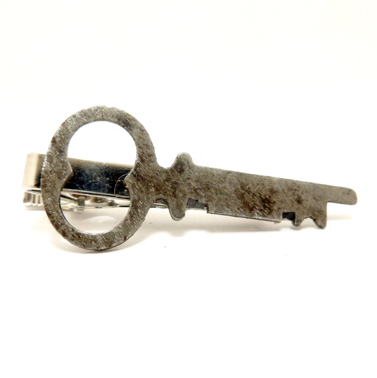 Skeleton Key Tie Clip, Steampunk Men's Tie Tack