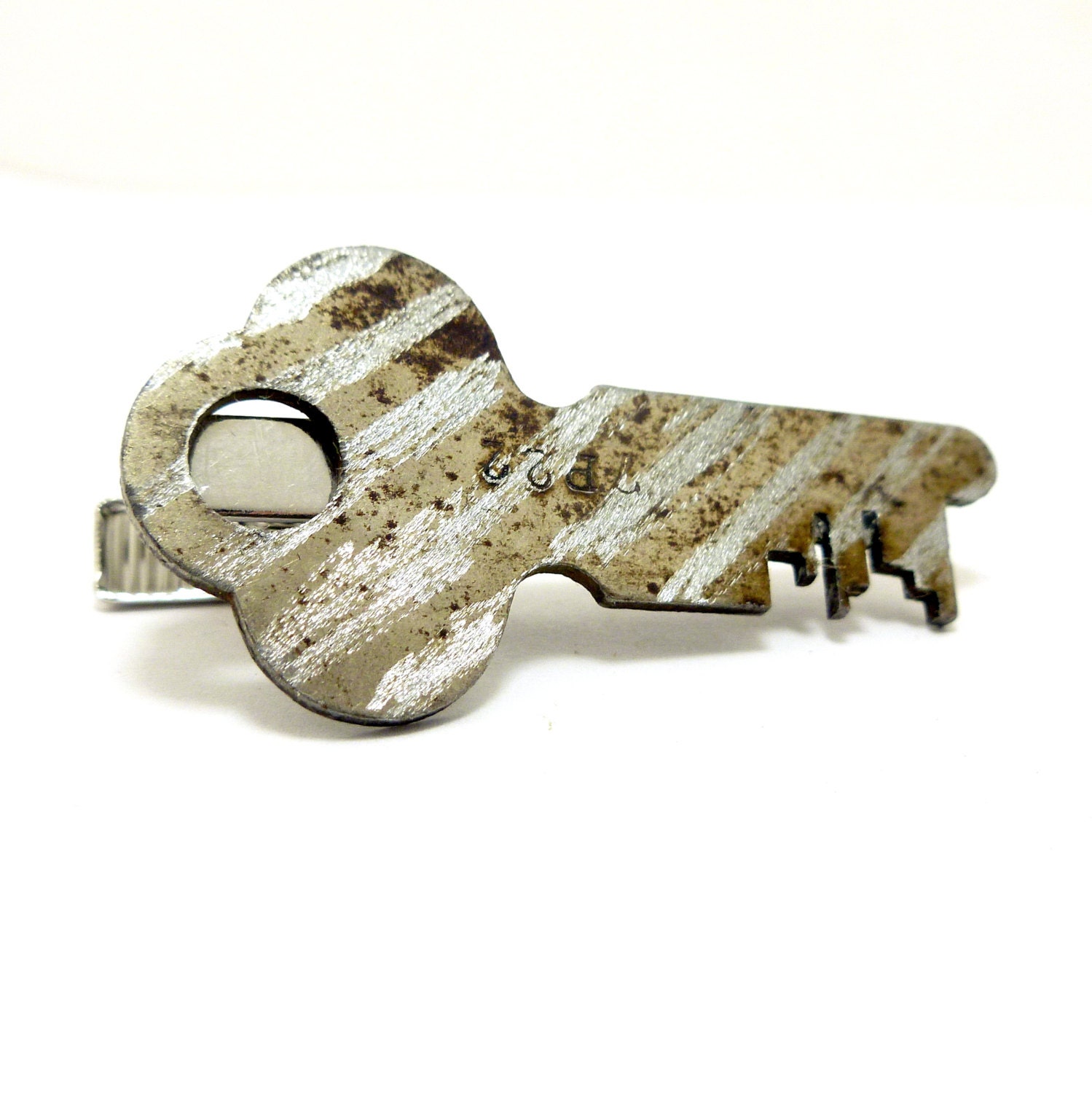 Skeleton Key Tie Clip, Steampunk Men's Tie Tack